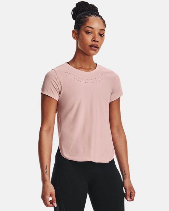 Women's UA PaceHER T-Shirt in Pink image number 0
